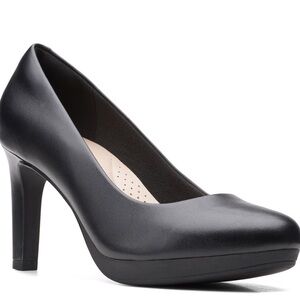 Size 8 Black Clarks Platform Heels